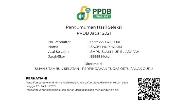 PPDB SMA NEGERI 3 TAMBUN SELATAN