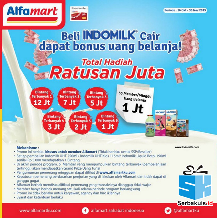 Promo Indomilk Alfamart Berhadiah Uang Ratusan Juta