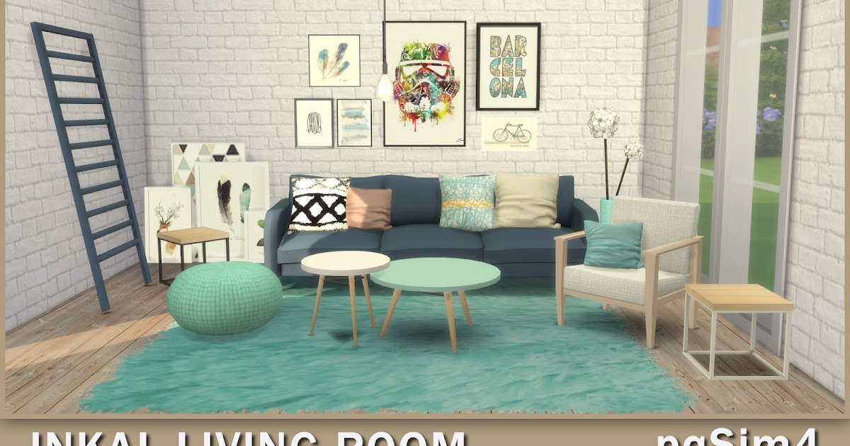 Inkal Living Room. Sims 4 Custom Content.