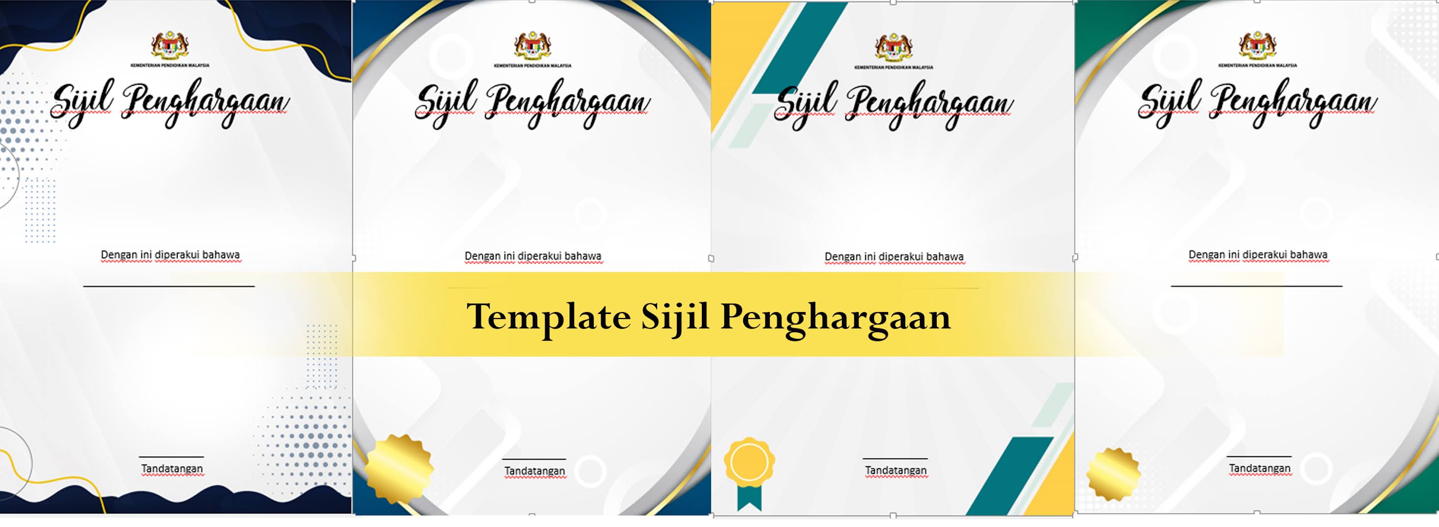 Certificate Template Sijil Penghargaan Kosong Something New In Your