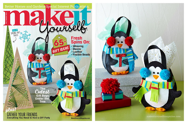 felt penguin gift bags in Make It Yourself magazine