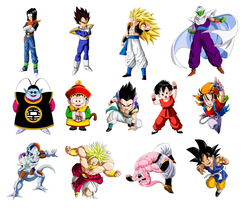 Pacote com 50 Imagens de Personagens do Dragon Ball em PNG ...