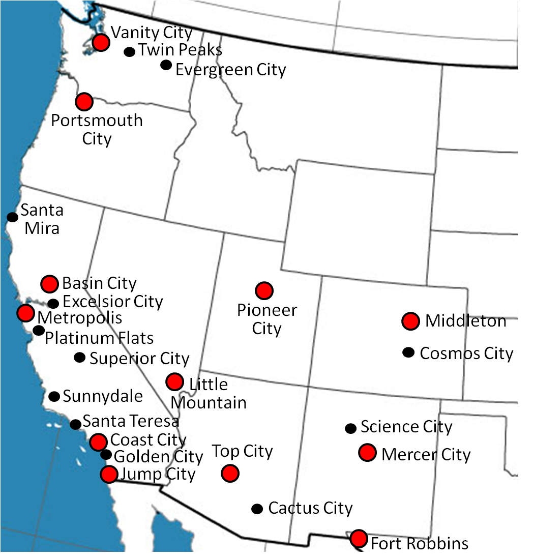 Dc Universe Map Of Usa Map - FBI West