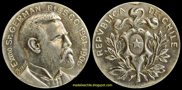 Medallas Germán Riesco presidente Chile
