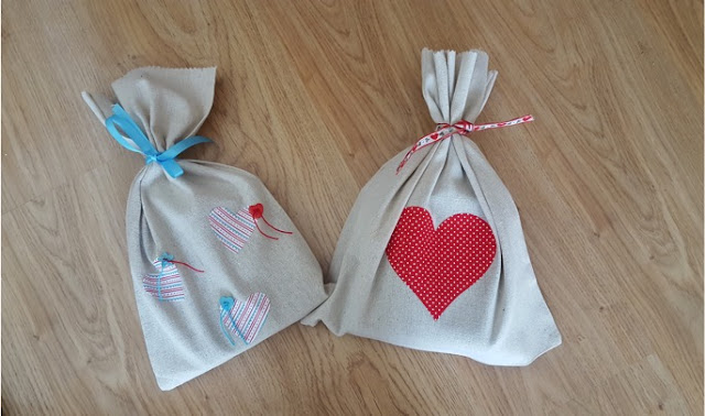 DIY Valentine's Day reusable gift bags
