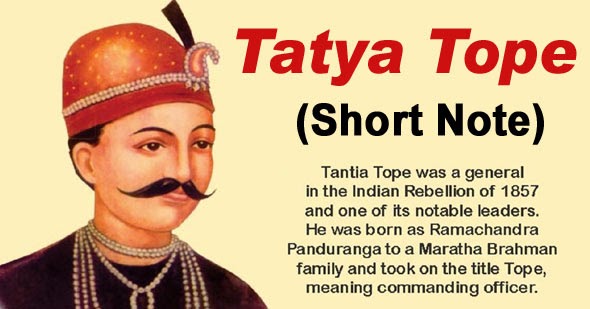 What was the role of tatya tope in 1857 mutiny image
