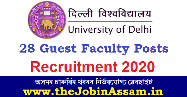 Delhi University Recruitment 2020