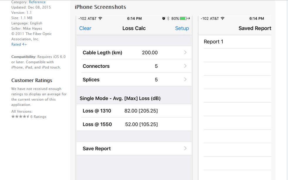Fiber Optic Riyadh FOA LOSS Calculation App (for Apple users)