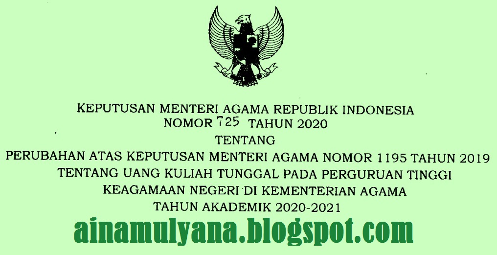 Kma Nomor 725 Tahun 2020 Tentang Perubahan Kma Ukt Ptkn Kemenag Tahun Akademik 2020 2021 Pendidikan Kewarganegaraan Pendidikan Kewarganegaraan