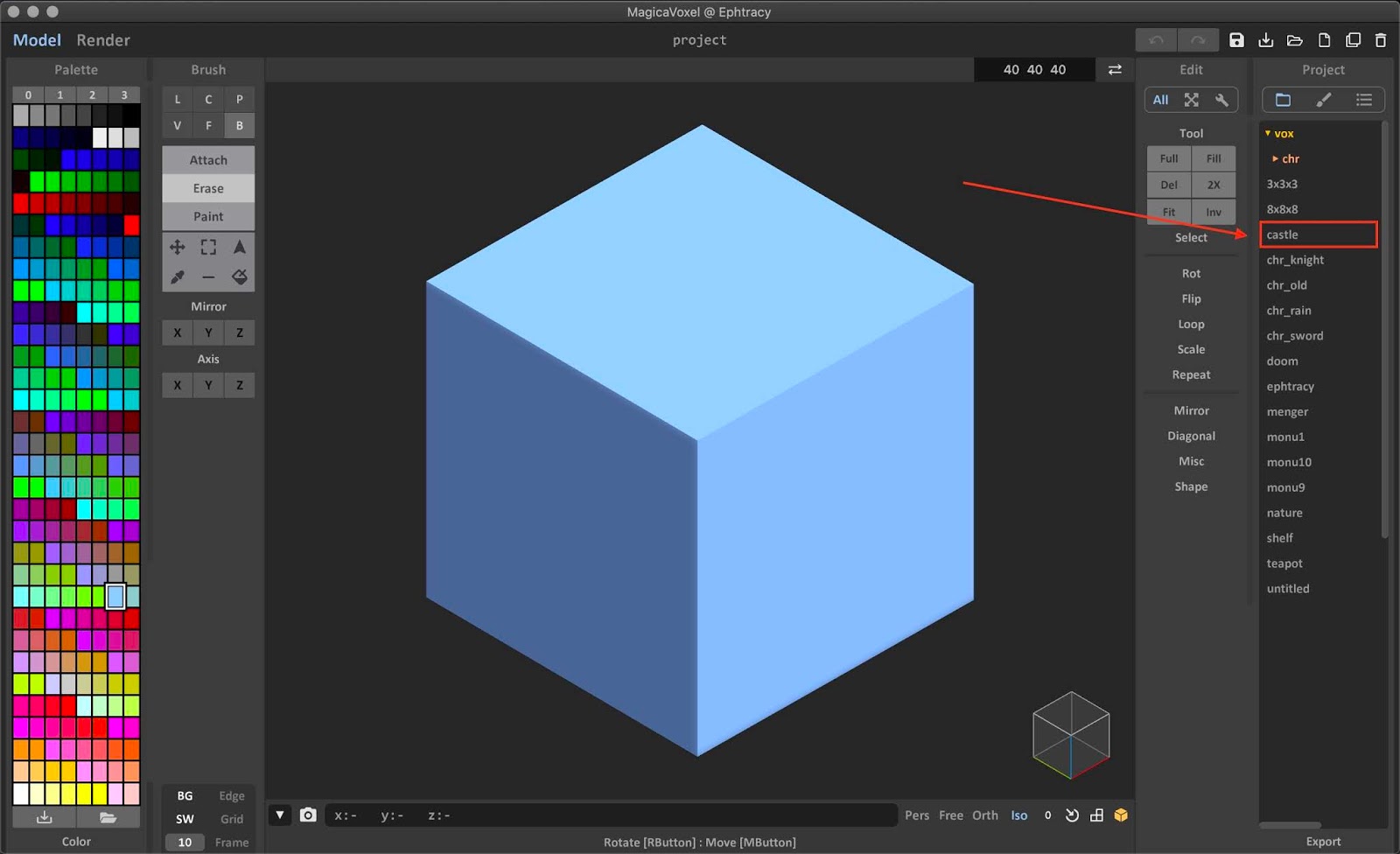 New file in MagicaVoxel New file in MagicaVoxel