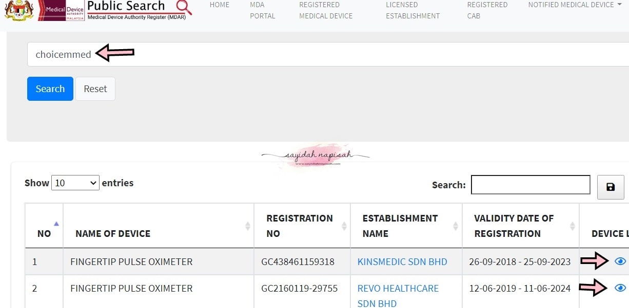 jenama oximeter mda approved by kkm harga