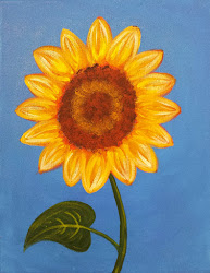 sunflower paintings easy lessons project super tutorial angela anderson half