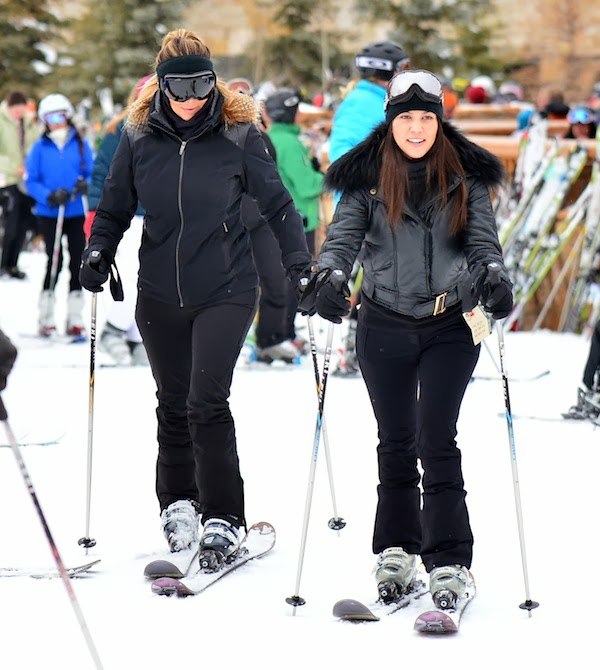 Daily Celebrity Style: Kourtney Kardashian Wearing Fur Collar Ski ...