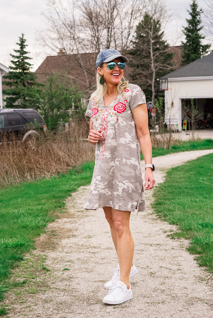 the best camo print tee-shirt dress