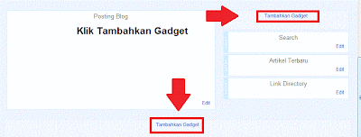 Cara Membuat / Memasang Daftar Recent Post / Artikel Terbaru di Blogger - Klik Tambahkan Gadget pada sidebar kiri atau kanan. Sesuaikan dengan keinginan Anda. Apabila Anda memilih sidebar kanan, maka daftar recent post akan tampil di sidebar kanan blog.