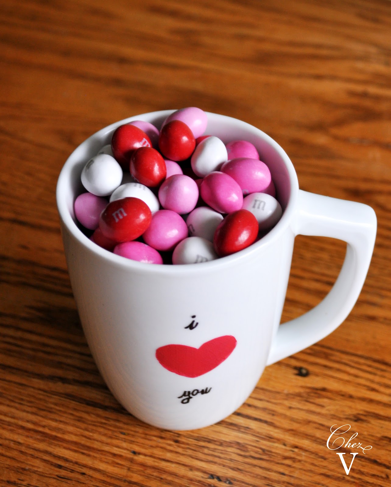 Chez V Holiday A DIY Valentine Mug, Baked Goods & Flowers