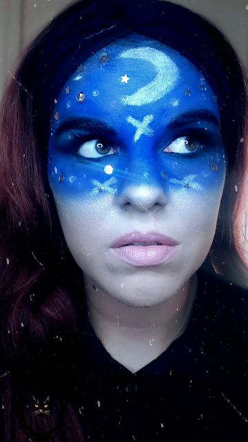 To the moon and back!Sky Makeup! Μακιγιάζ Χάλογουιν!Ουρανός!
