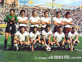 The Torino team that won the Serie A championship in 1975-76. Graziani is fourth from the left on the back row