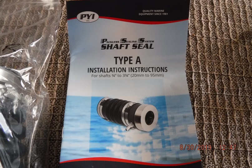 Chip & Debbie Willis on s\v Elegant'sea PSS shaft seal Maintenance Kit