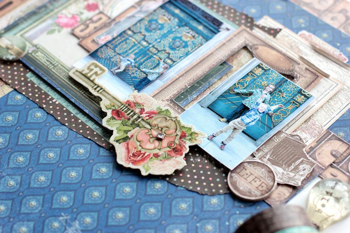 The BoBunny Blog: Wedding Scrapbook Layout with Family Heirlooms