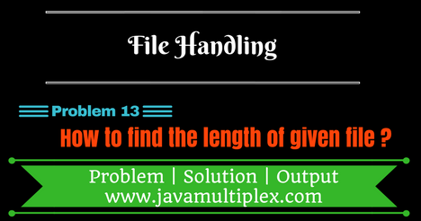 How to find length of given file in Java?