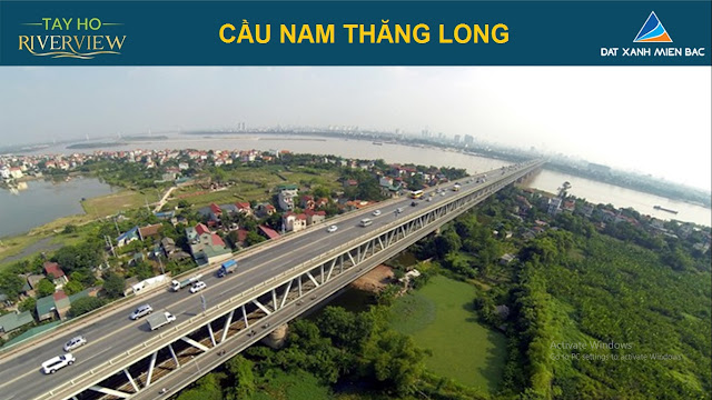 View cầu Nam Thăng Long từ căn hộ 3 ngủ dự án Tây Hồ Riverview