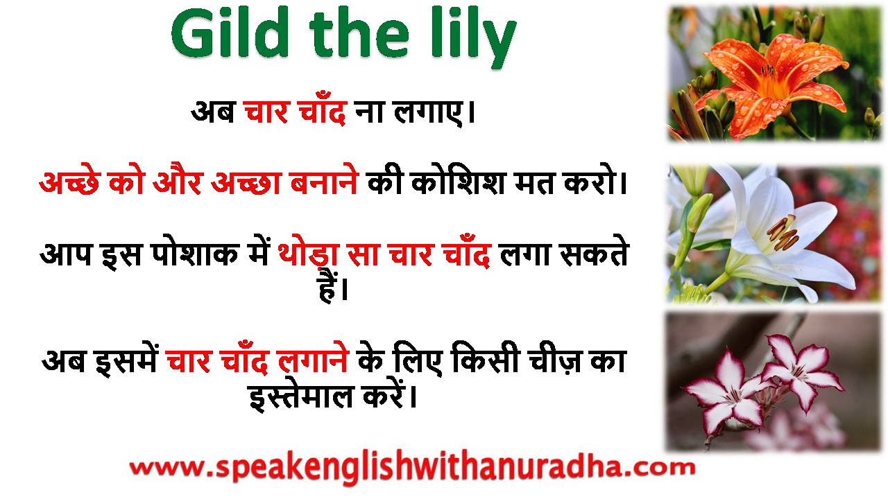 Gild the lily definition and meaning Gild the lily Idiom Definition