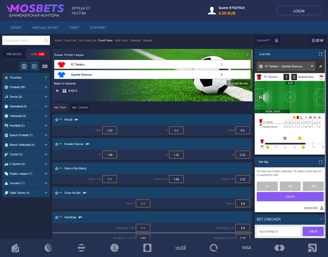 Mosbets Live Bets