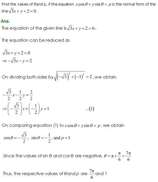 NCERT Maths Solutions Class 11th Chapter 10 Straight Lines Exercise Miscellaneous Questions