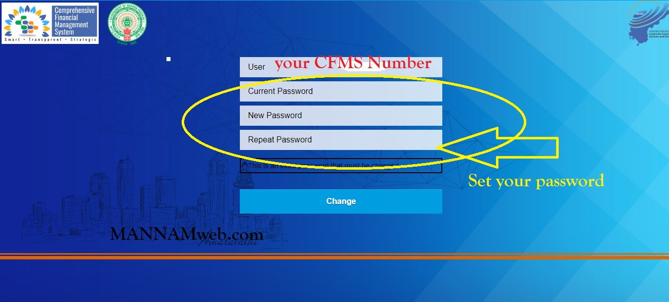 Steps to login CFMS Website / Employees Services Section (https//cfms.ap.gov.in/) and know how