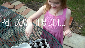 Egg carton gardening with kids.