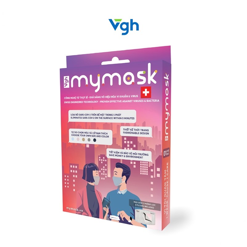VG Healthcare Khẩu trang vải công nghệ MyMask – nhiều màu nhiều size