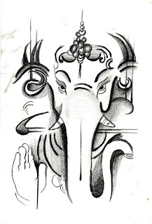 Ganpati Bappa Pencil Sketch Free Download