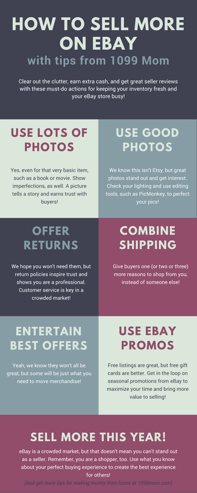 Sell More Items on eBay with These 6 Proven Tips! 1099 Mom