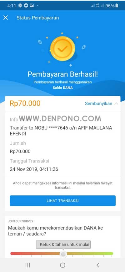 Cara Transfer Saldo Dana Ke Ovo Secara Mudah Denpono Blog