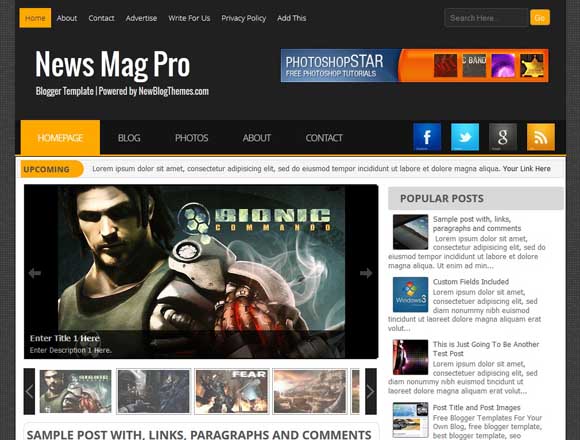 News Mag Pro Blogger Template