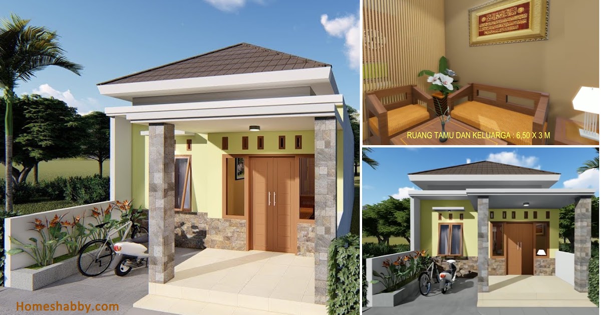 Desain dan Denah Rumah Minimalis Ukuran 6 x 12 M dengan 3 ...