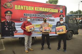Polres Bondowoso Kirim Bantuan untuk Korban Banjir NTT 