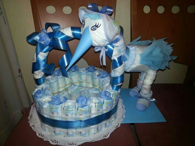 CREACIONES ANI. IMAGINA Y CREA CON TUS MANOS: Cesta con cigüeña hecha