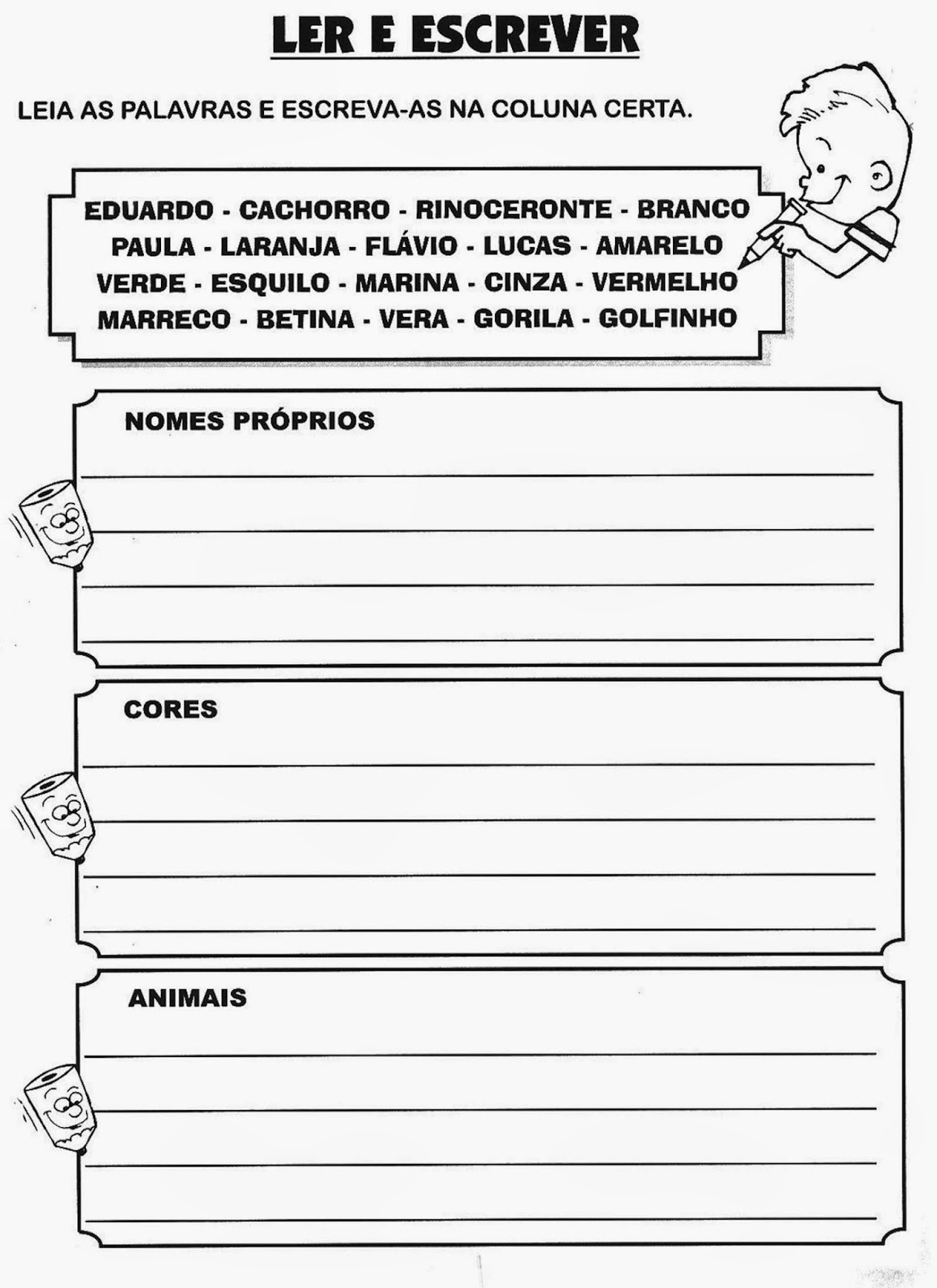 Atividades Sobre Feminino E Masculino - EDUCA