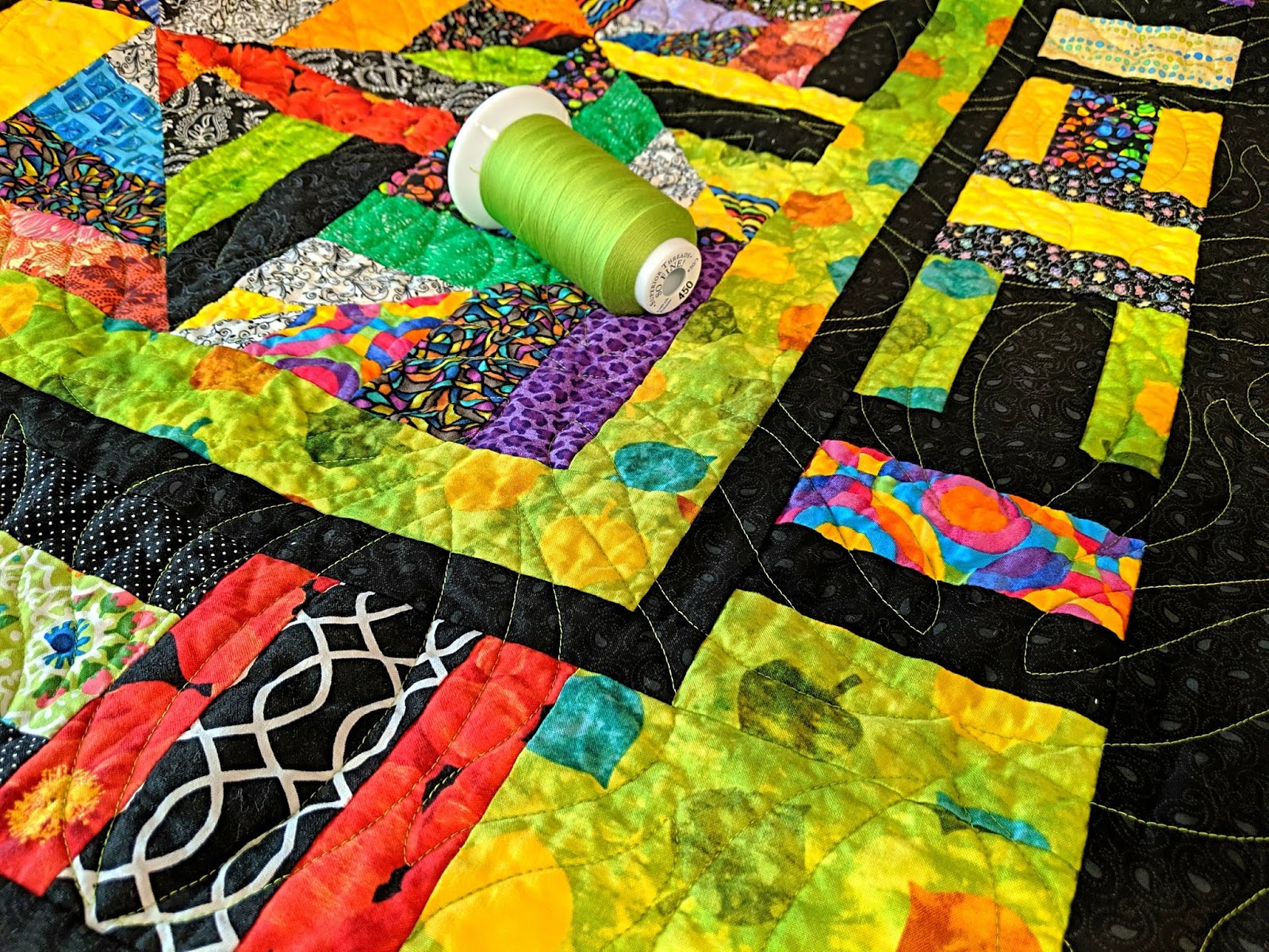 Bright & Black Oversized Couch Quilt