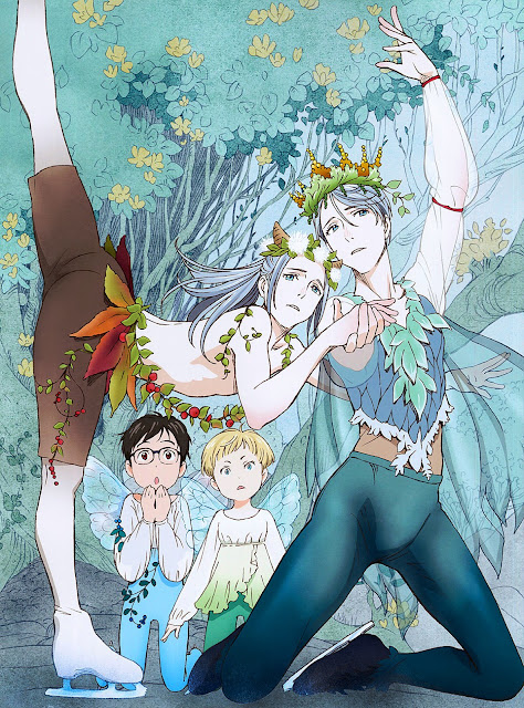 Yuri On Ice, Victor Nikoforov, Yuri Katsuki, Yurio, Yuri Plisetski, Midsummer Night Dream art