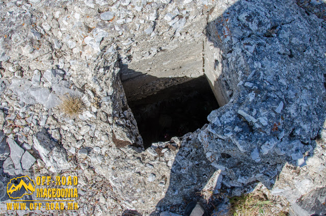 Remains of WW1 bunkers on Sokol Peak, Nidze Mountain