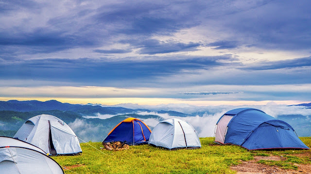 This post about camp tent. Here is beautiful image of camping site with clear nature background. Many colorful tent and greenery also in the image. Hope you like this Camp in Natural Climate free image. 