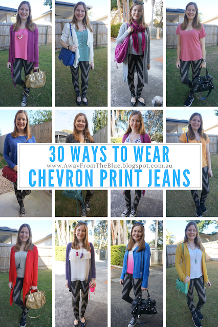 30 ways to wear black and grey chevron print skinny jeans Sass Bide Playman skinnies | away from the blue blog