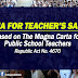 Criteria for Teacher's Salaries based on R.A. 4670