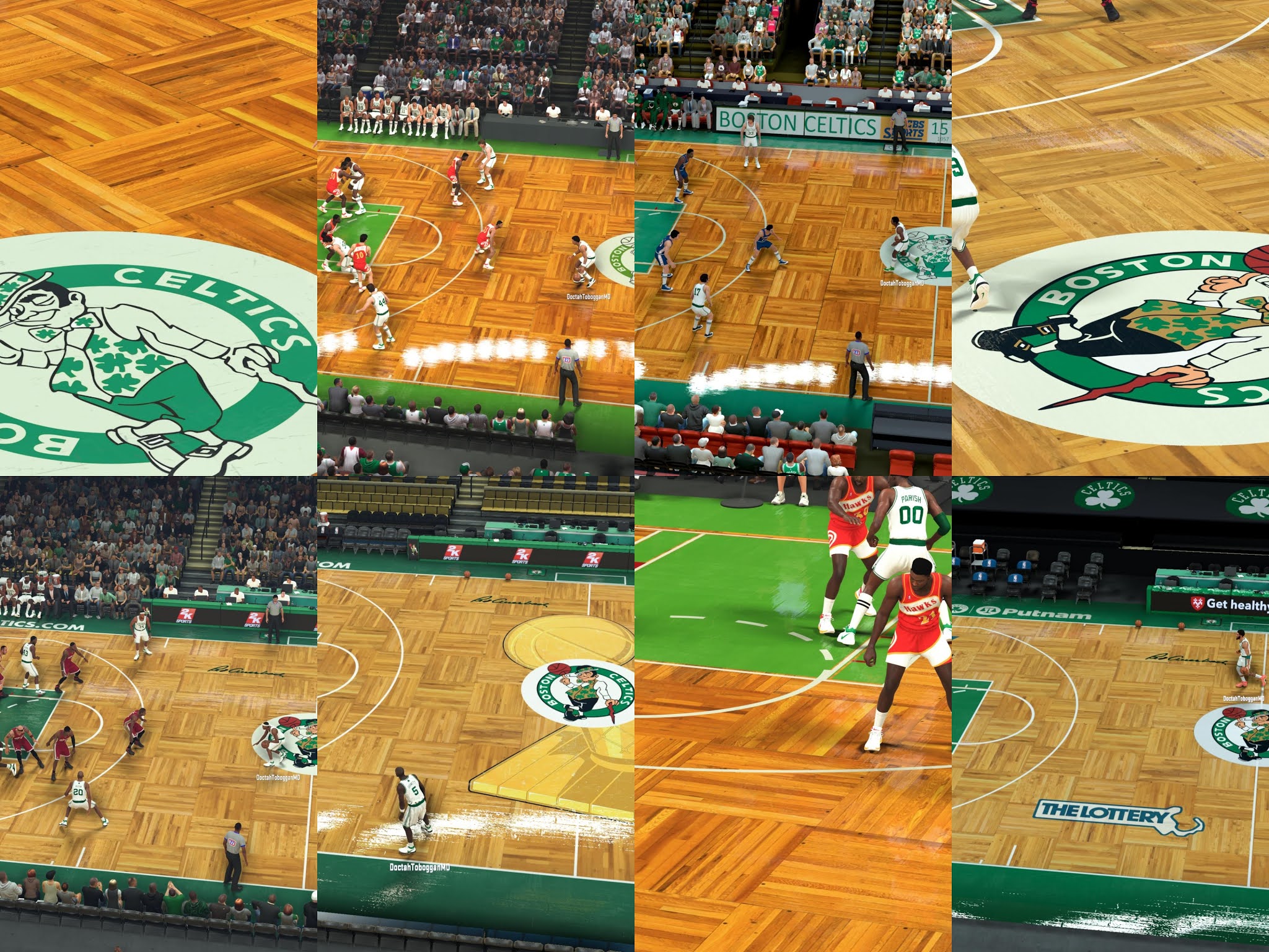 NBA 2K21 9 Court Boston Celtics Parquet Pack by doctahtobogganMD