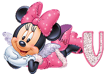 Alfabeto de Minnie Mouse con alitas V.