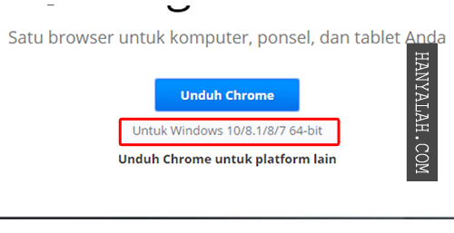 mengganti Google Chrome 32-bit menjadi 64-bit