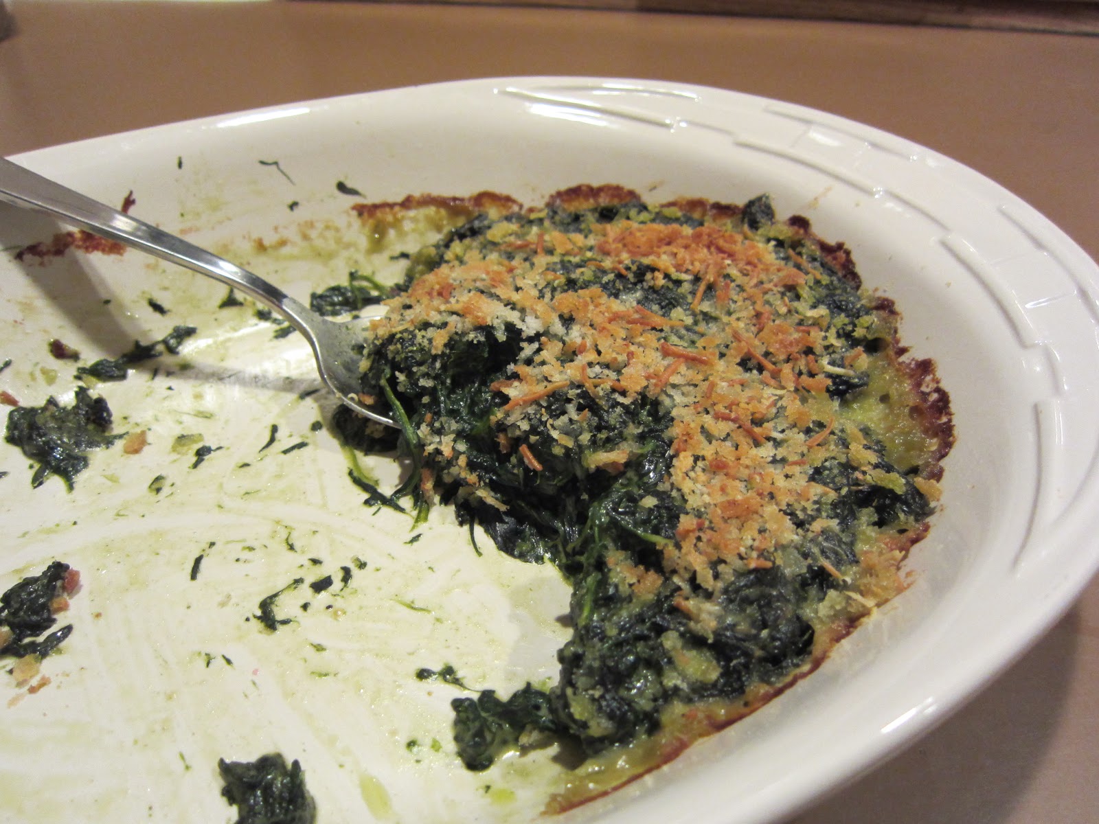 Cooker Girl Baked Spinach